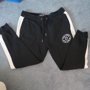Youth Zoo York Black and White Joggers with Elastic Waistband